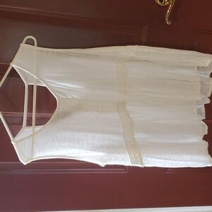 True Craft white sleeveless top lace trim  2X 100 % viscose